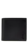 Saint Laurent Logo Leather Wallet In Black