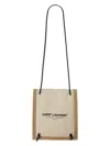 Saint Laurent Men's Logo Print Shoulder Bag Backpack In Powder