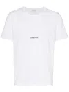 Saint Laurent Logo-print Cotton T-shirt In Optic White