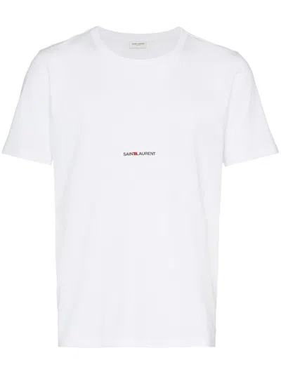 SAINT LAURENT MEN'S LOGO PRINT T-SHIRT