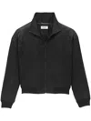 Saint Laurent Logo-embroidered Satin Bomber Jacket In Multicolor