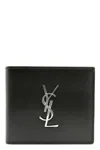 Saint Laurent Monogram Logo Wallet In Black
