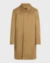 Saint Laurent Men's Mac Gabardine Coat In Beige