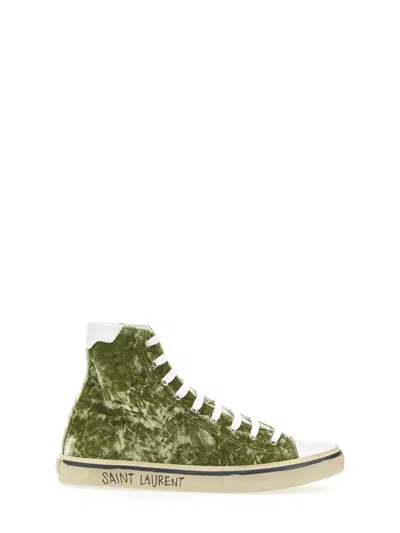 Saint Laurent Men Medium Sneakers Midibu In Green