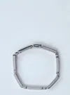 Saint Laurent Men Metal Bar Bracelet In Silver