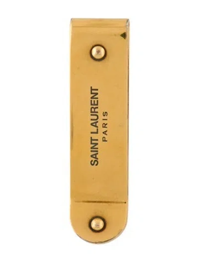 Pre-owned Saint Laurent Men's Metal Money Clip In Gold