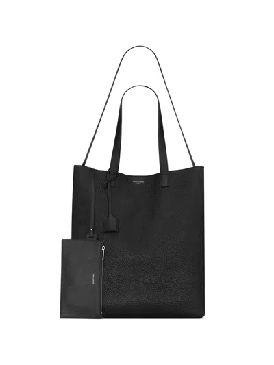 Saint Laurent Ysl Bv Shopp Tote In Black