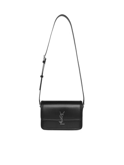 Saint Laurent Men Monogram-logo Leather Messenger Bag From  Featuring Black