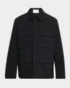 Saint Laurent Men's Multi-pocket Utility Jacket In Nero