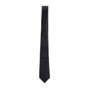 Saint Laurent Men Navy Blue Solid Tie In Black