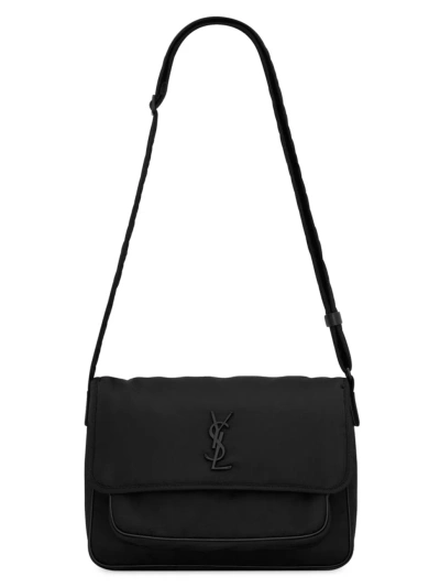 Saint Laurent Men's Niki Messenger Bag In Eco-nylon In Black