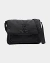 SAINT LAURENT MEN'S NIKI NYLON MESSENGER BAG