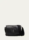 Saint Laurent Men's Niki Small Messenger Bag In Grained Lambskin In Black