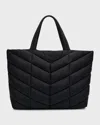 Saint Laurent Padded Quilted Econyl® Tote Bag In Nero