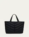 Saint Laurent Men's Nylon Puffer Tote Bag In Nero