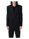 Saint Laurent Wool Blazer With Back Vent And Front Pockets In Black