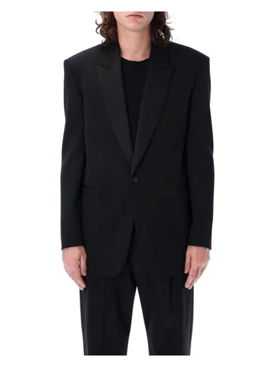 SAINT LAURENT MEN'S ONE BTN SMOKING JACKET