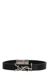 Saint Laurent Opyum Leather Bracelet In Black