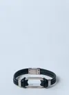 Saint Laurent Men Oval Ring Bracelet In Black
