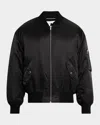 Saint Laurent Men's Oversized Boule Zip Bomber In Black