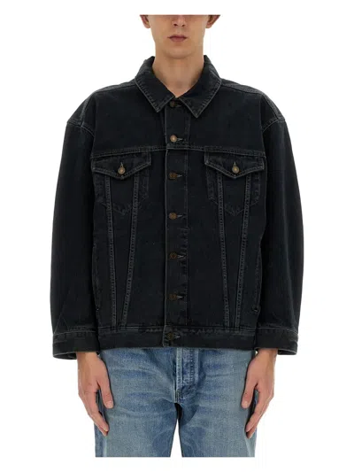 SAINT LAURENT MEN'S OVERSIZED DENIM JACKET
