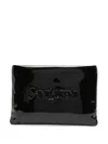 Saint Laurent Men Patent Leather Pouch In Multicolor