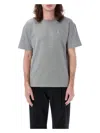 Saint Laurent Cassandre Cotton Blend T-shirt In Grey Melange