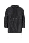 Saint Laurent Cassandre Anorak Oversized Hooded Coat In Multicolor