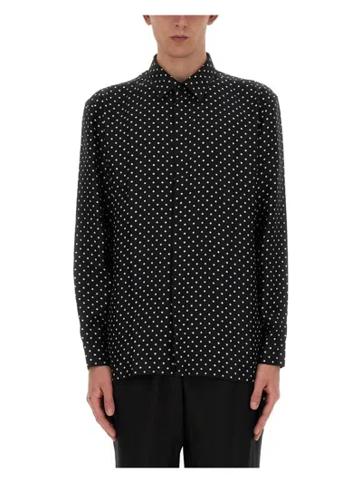 Saint Laurent Men's Poison Shirt In Black