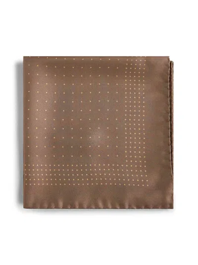 Saint Laurent Men Polka Dot Silk Twill Pocket Square