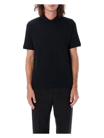 Saint Laurent Men's Polo Piquet T-shirt In Black