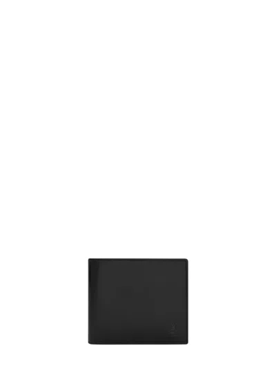 Saint Laurent Men's Polyurethane Wallet In Black