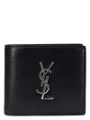Saint Laurent Men's Portafoglio Con Monogramma "east/west" In Black