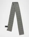 Saint Laurent Men's Prince De Galles Silk Check Scarf