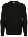 Saint Laurent Brushed Knitted Jumper In Black