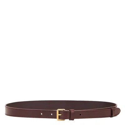 Saint Laurent Men's Red Tan Motorcycle 2cm Belt