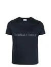 Saint Laurent Reverse Logo T-shirt In Black