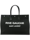 Saint Laurent Men's Rive Gauche Large Tote Bag In Black