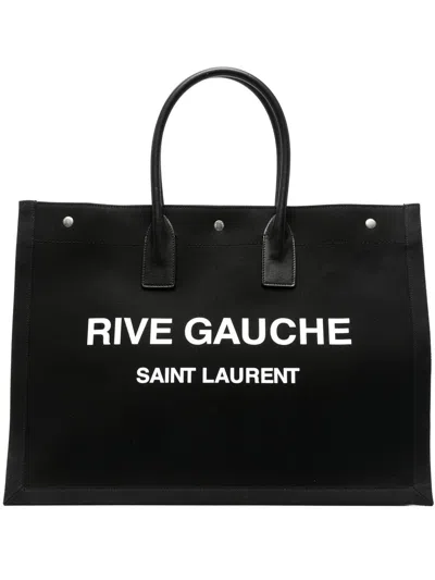Saint Laurent Men Rive Gauche Large Tote Bag In Multicolor