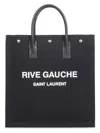 Saint Laurent Men Rive Gauche Tote Bag In Black