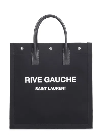 Saint Laurent Men Rive Gauche Tote Bag In Black