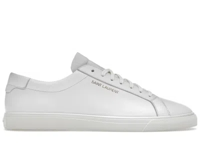 Pre-owned Saint Laurent Men's  Andy Low Sneakers In Optic White