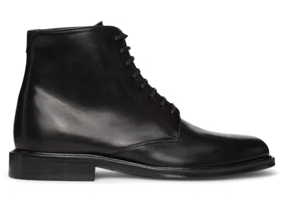 Pre-owned Saint Laurent Men's  Army 20 Lace Up Boot Sneakers In Black