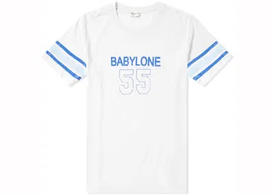 Pre-owned Saint Laurent Men's  Babylone 55 Print T-shirt In White
