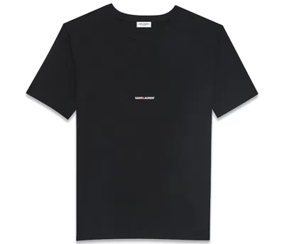 Pre-owned Saint Laurent Men's  Basic Logo T-shirt In Black