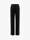 Saint Laurent Tuxedo Wool Trouser With Lateral Satin Bands In Black