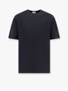 Saint Laurent Washed-out Crewneck T-shirt In Black