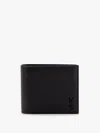 Saint Laurent Logo Plaque Bi-fold Wallet In Black