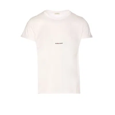 Saint Laurent Men  Boyfriend T-shirt In White