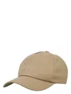 Saint Laurent Logo-embroidered Baseball Cap In Beige